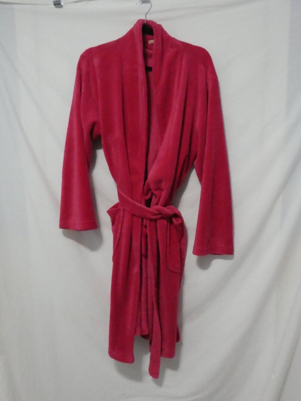 ARDENE Hot Pink Plush Fleece Bathrobe - Size Large